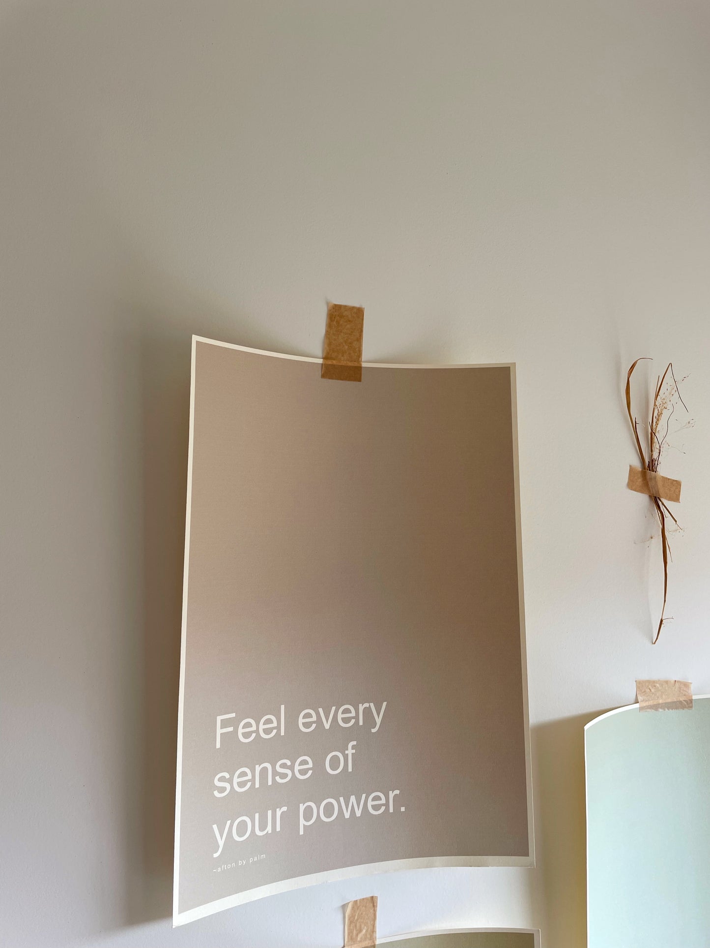 FEEL POWER A4 Unframed Quote Print