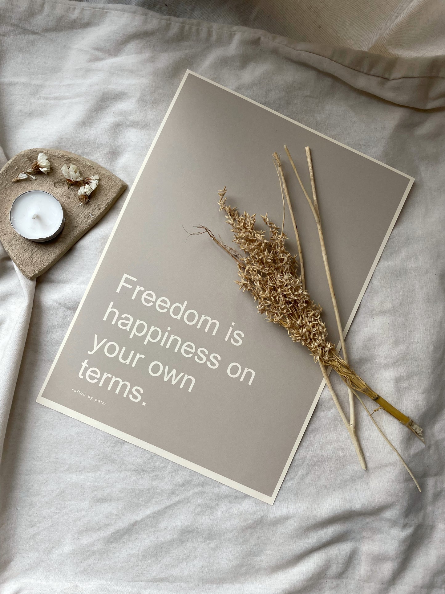 FREEDOM A4 Unframed Quote Print