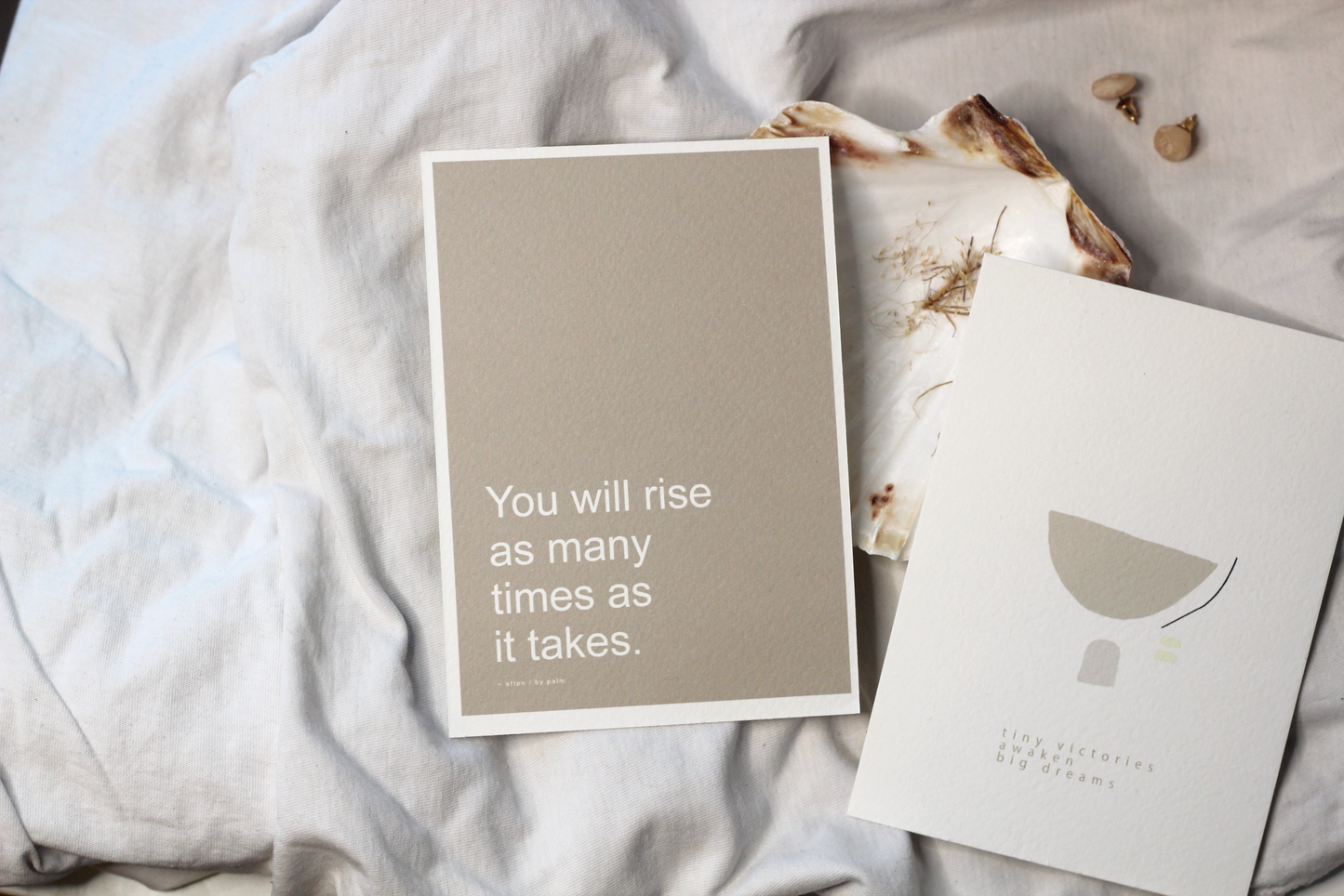 YOU WILL RISE Positive Affirmation Card// A6 Yoga Quote