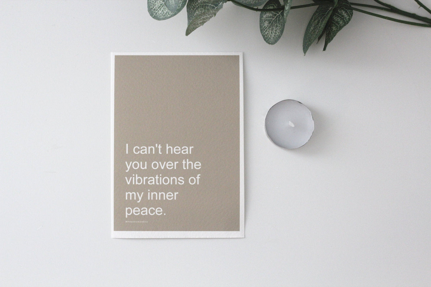 INNER PEACE Affirmation Card// A6 Yoga Quote