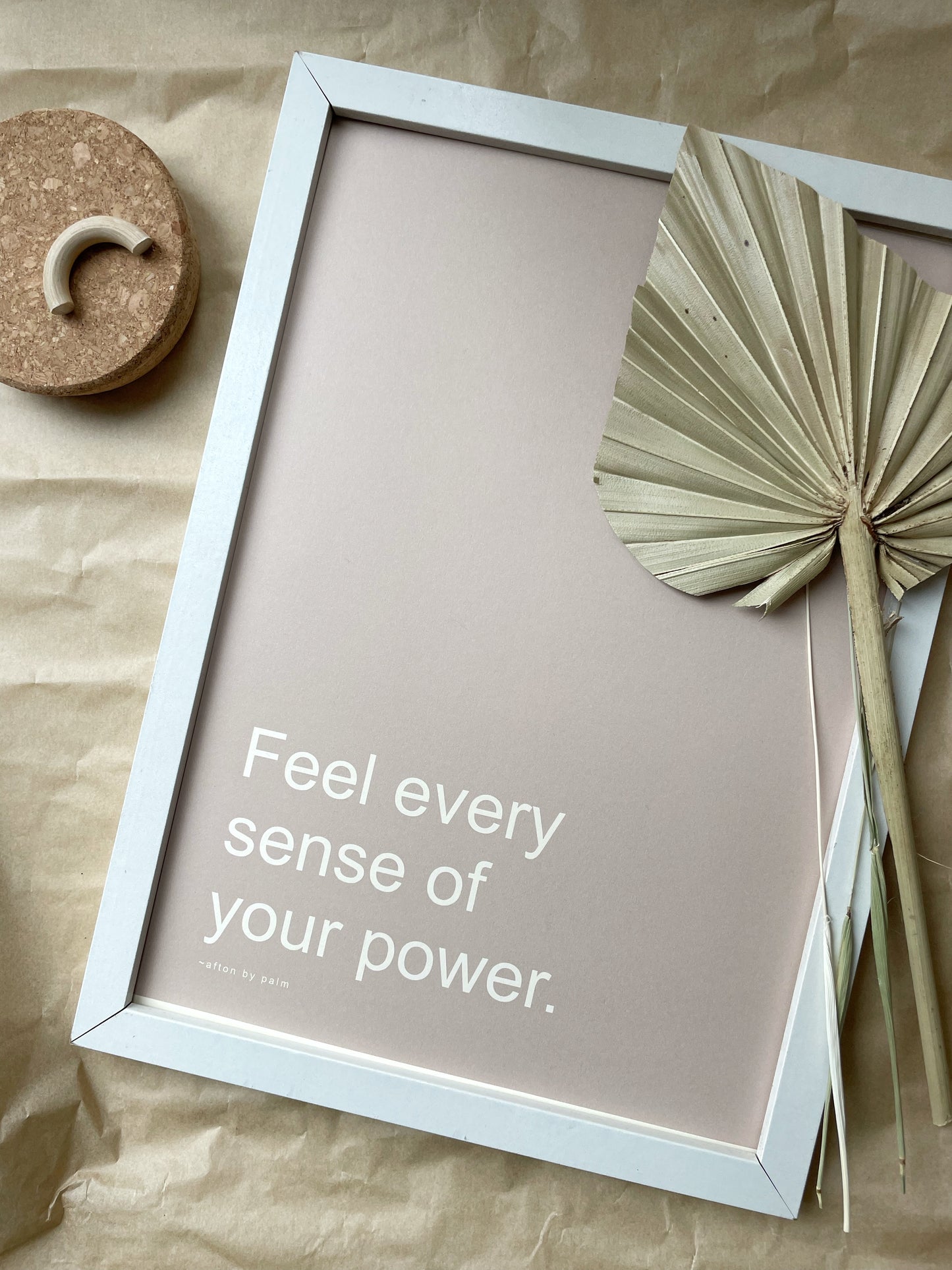 FEEL POWER A4 Unframed Quote Print