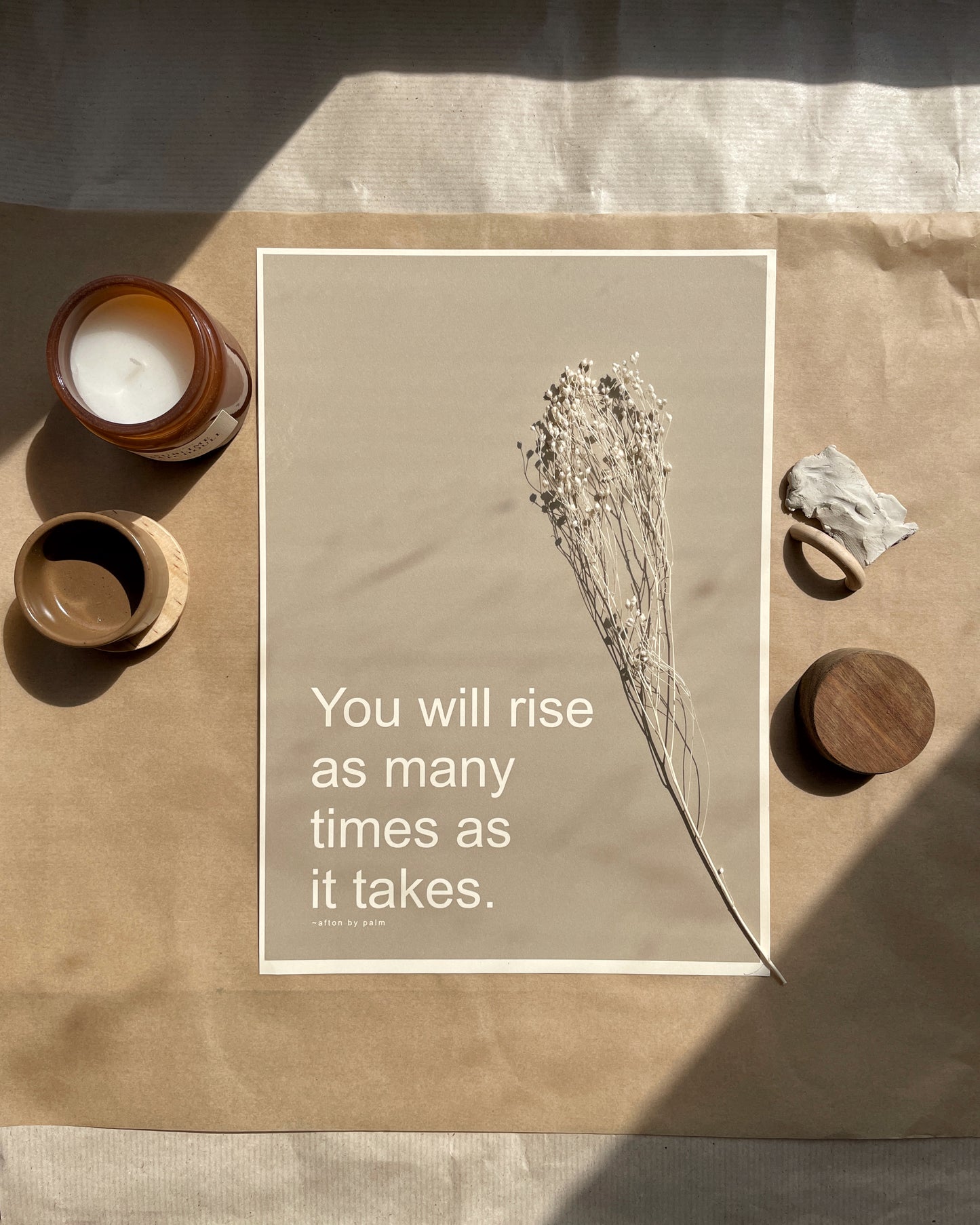 YOU WILL RISE A4 Unframed Typography Print