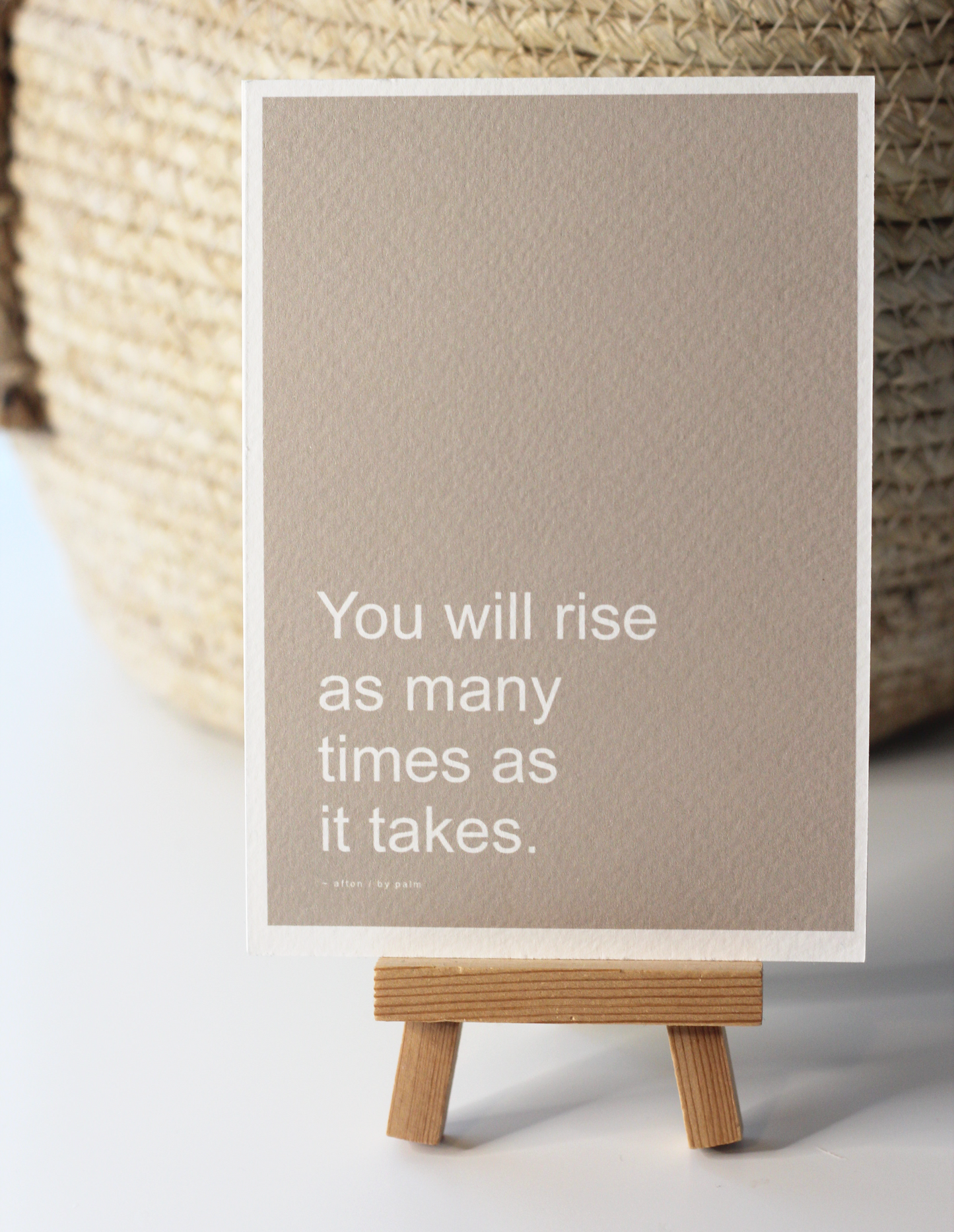 YOU WILL RISE Positive Affirmation Card// A6 Yoga Quote