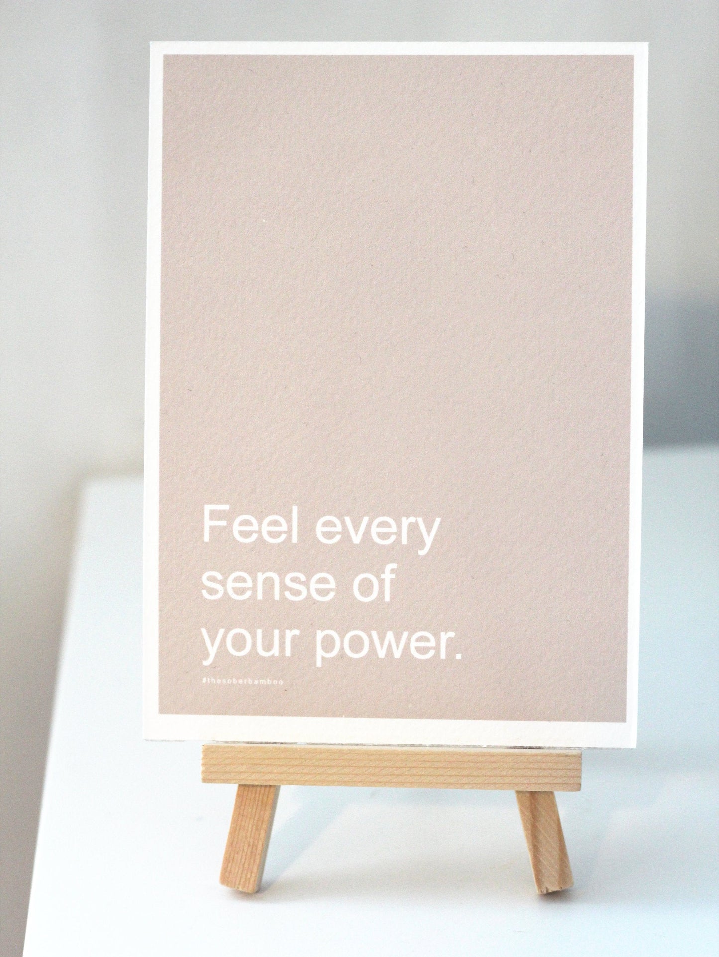 FEEL POWER Affirmation Card// A6 Selfcare Quote